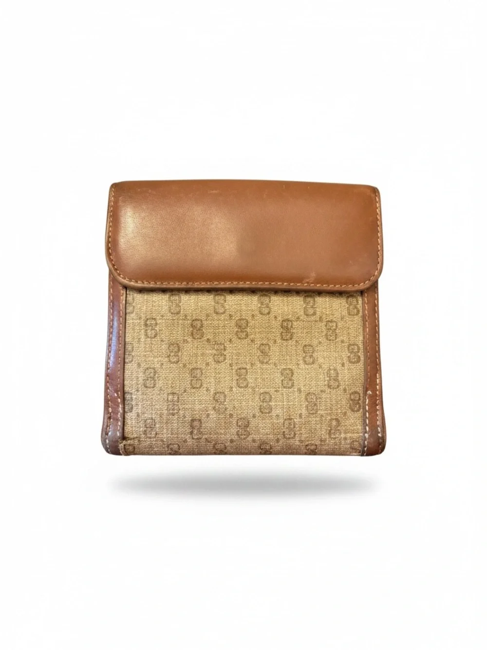 Gucci Brown Vintage Micro GG Bifold Wallet with COA